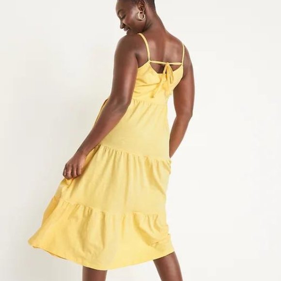 Old Navy Tiered Slub-Knit Midi Cami Swing Dress for Women New - Picture 6 of 6